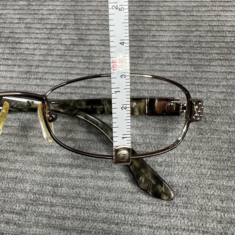 Dana Buchman Kassidy BK Oval Eyeglasses Frames Brown Marbled 50-16-128